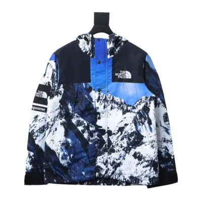 EM Sneakers Supreme × The North Face Mountain Parka Jacket Blue and Black(FW17) 01