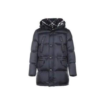 EM Sneakers Burberry Lockwood Hooded Puffer Down Jacket Navy 01