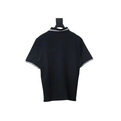 EM Sneakers Miu Miu Black Cotton Polo T-shirt with Zipper 02