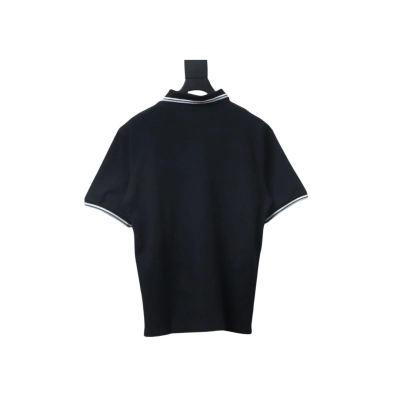 EM Sneakers Miu Miu Black Cotton Polo T-shirt with Zipper 02