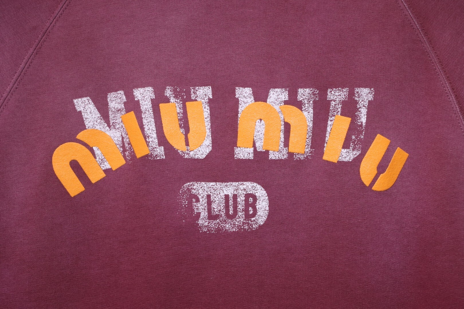 EM Sneakers Miu Miu Burgundy Long Sleeve Polo with Logo In Red