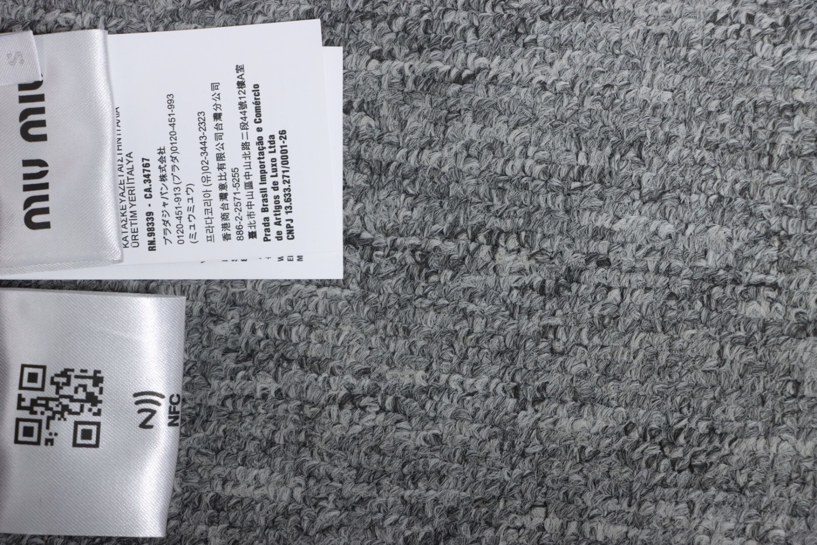 EM Sneakers Miu Miu Burgundy Long Sleeve Polo with Logo In Red