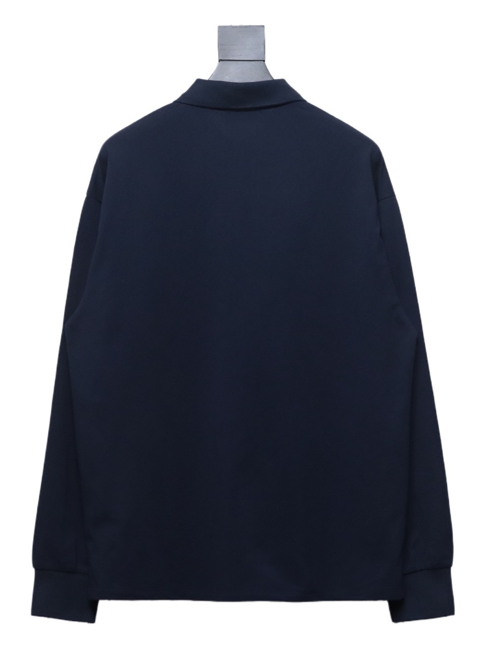 EM Sneakers Miu Miu Long Sleeve Polo with Logo In Navy
