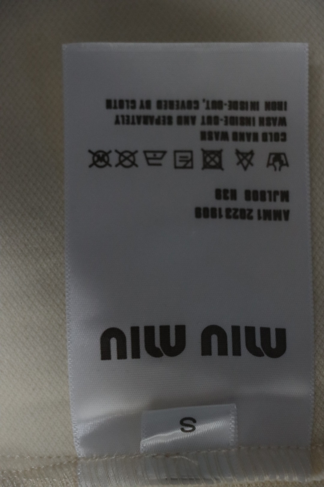 EM Sneakers Miu Miu White Cotton Polo T-shirt with Zipper