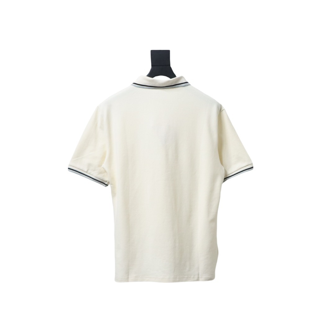 EM Sneakers Miu Miu White Cotton Polo T-shirt with Zipper