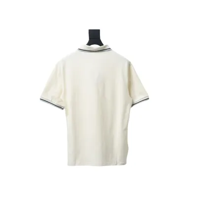 EM Sneakers Miu Miu White Cotton Polo T-shirt with Zipper 02