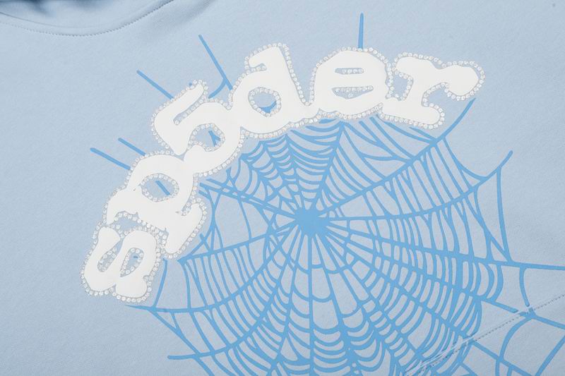 EM Sneakers Sp5der Hoodie & Sweatpant Set Print Gothic Sky Blue