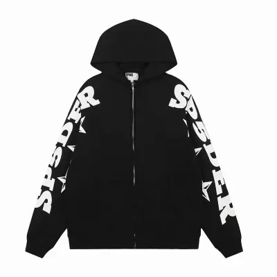 EM Sneakers Sp5der MX555 Zip Hoodie Black 01