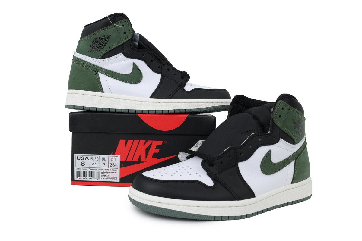 EM Sneakers Air Jordan 1 Retro High OG Best Hand in the Game - Clay Green