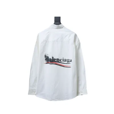 EM Sneakers Balenciaga Blur Coca-Cola Long Sleeve White Shirt 01