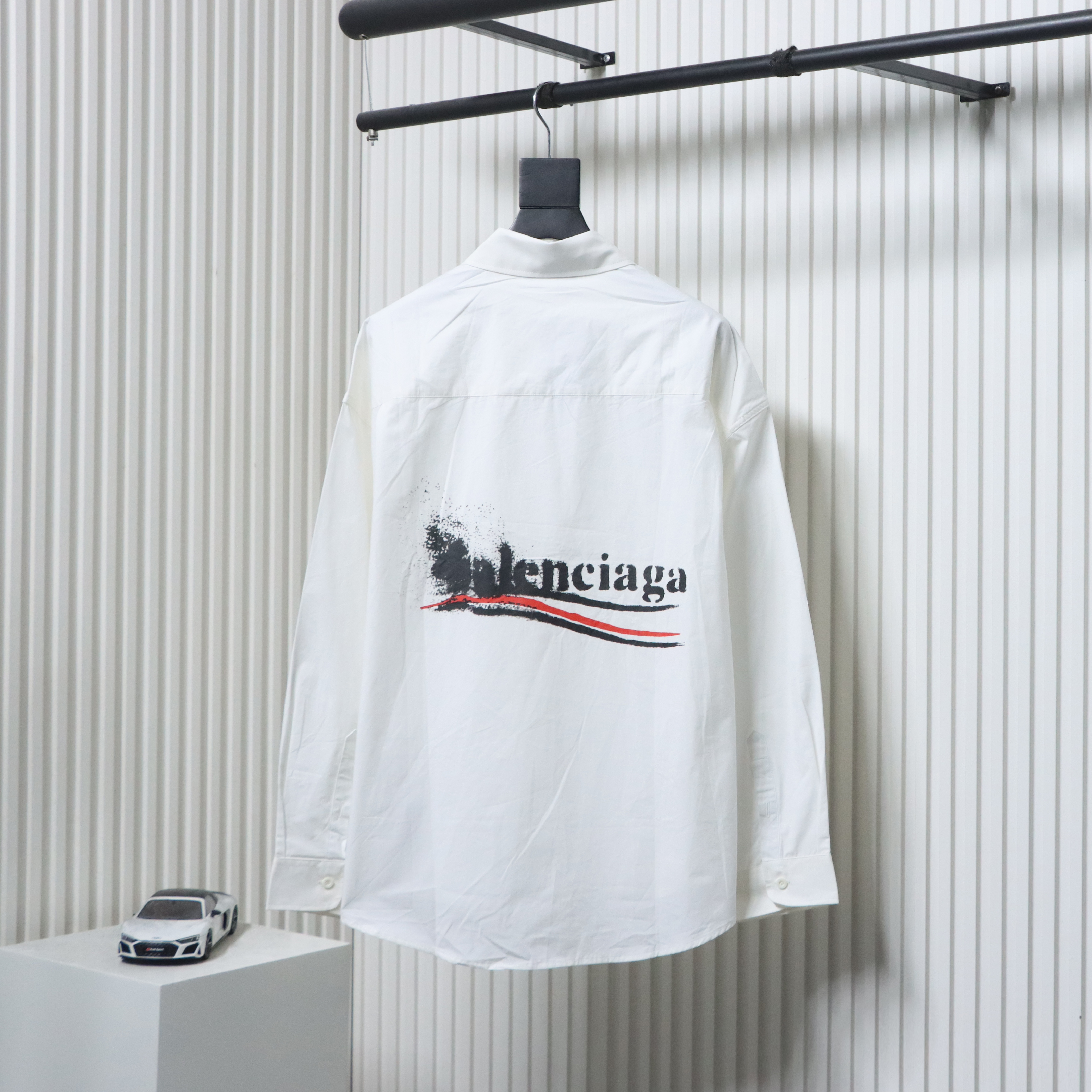 EM Sneakers Balenciaga Blur Coca-Cola Long Sleeve White Shirt