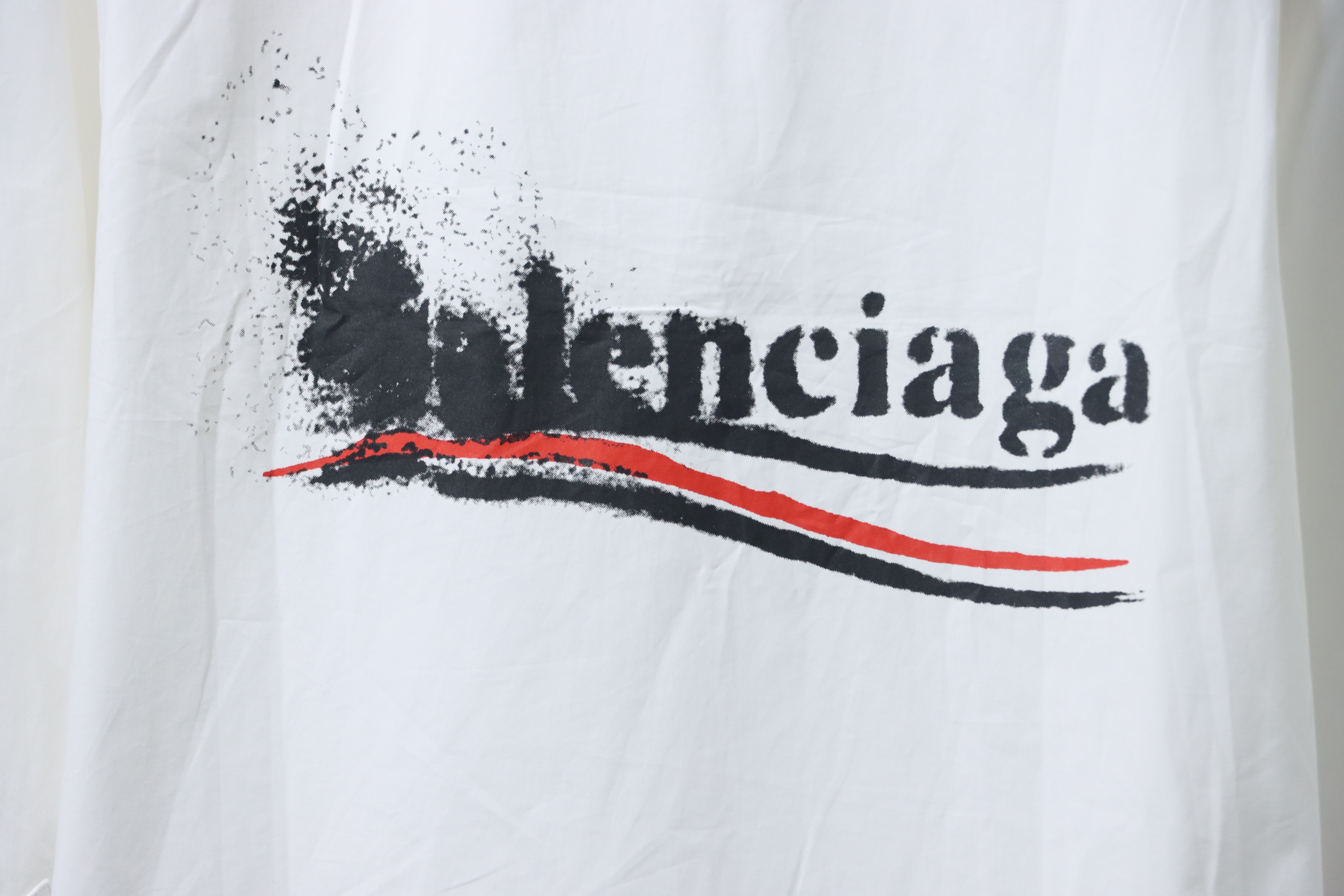 EM Sneakers Balenciaga Blur Coca-Cola Long Sleeve White Shirt