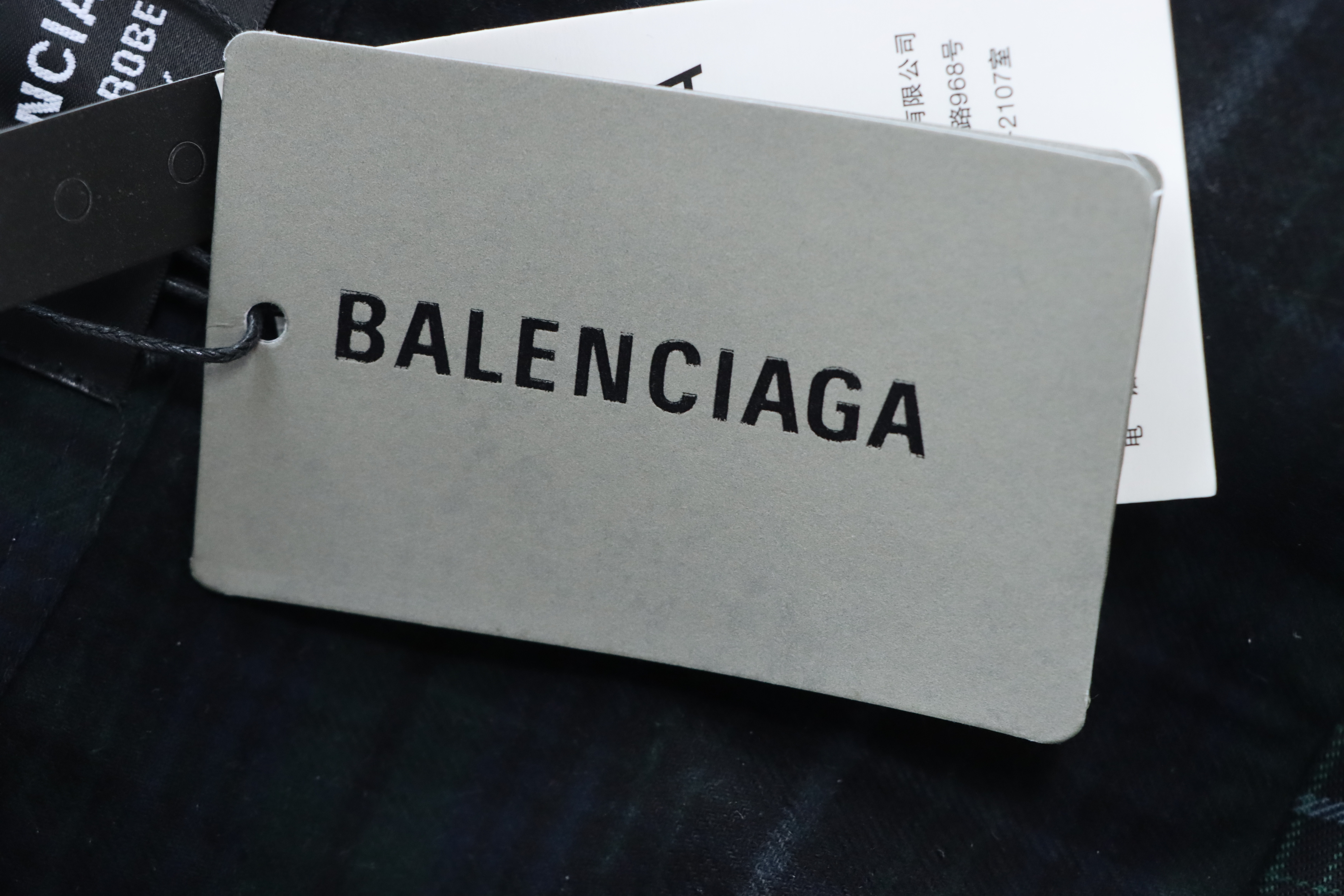 EM Sneakers Balenciaga Blurred Letter Check Long Sleeve Black Shirt