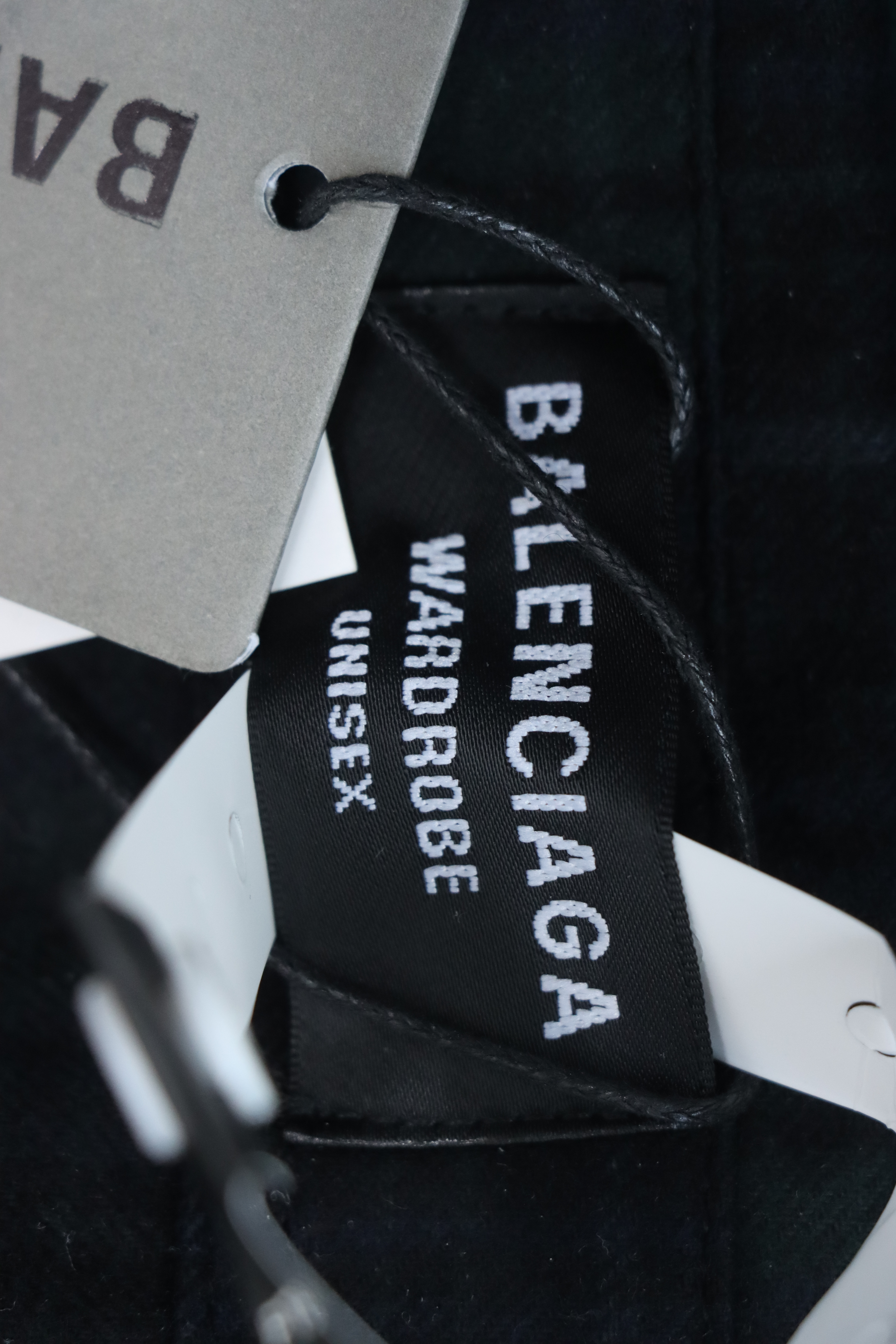 EM Sneakers Balenciaga Blurred Letter Check Long Sleeve Black Shirt