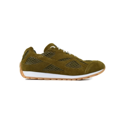 EM Sneakers Bottega Veneta Orbit Suede Green 02