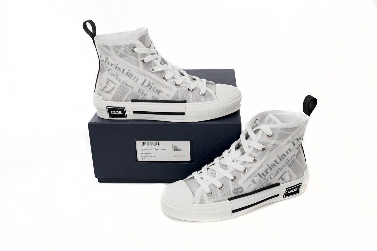 EM Sneakers Dior B23 High Top Daniel Arsham Newspaper