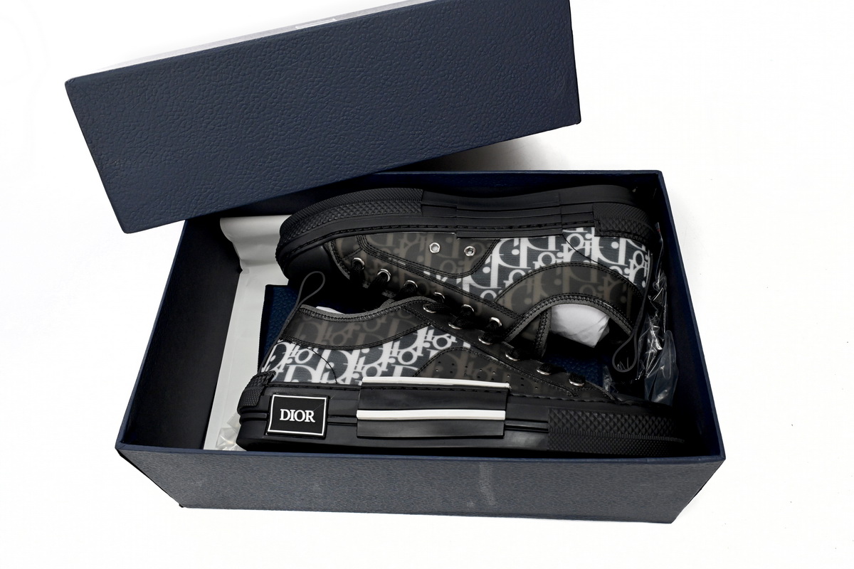 EM Sneakers Dior B23 Low Top Canvas Oblique Black