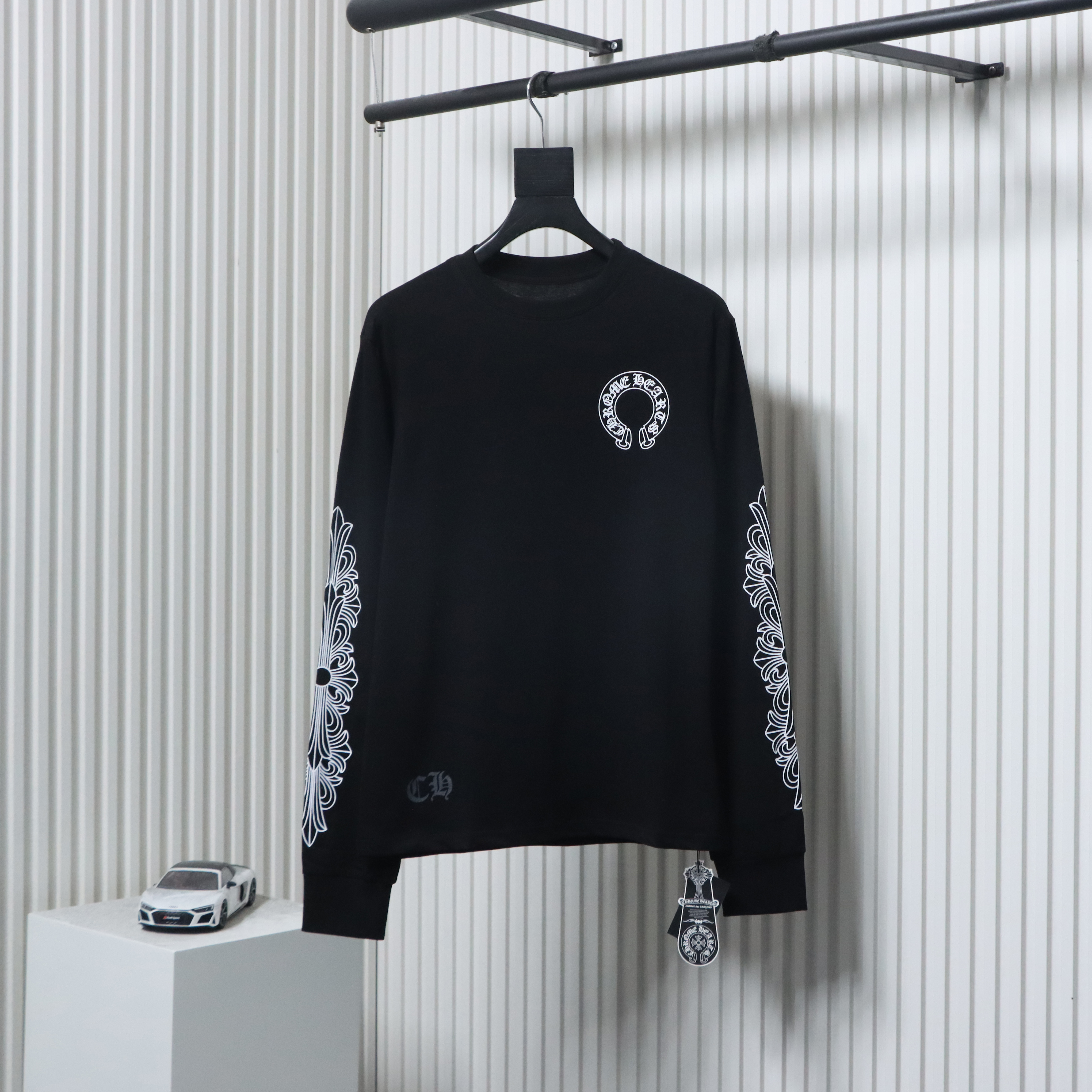 EM Sneakers Chrome Hearts 25FW Back Sanskrit Print Long Sleeve Black