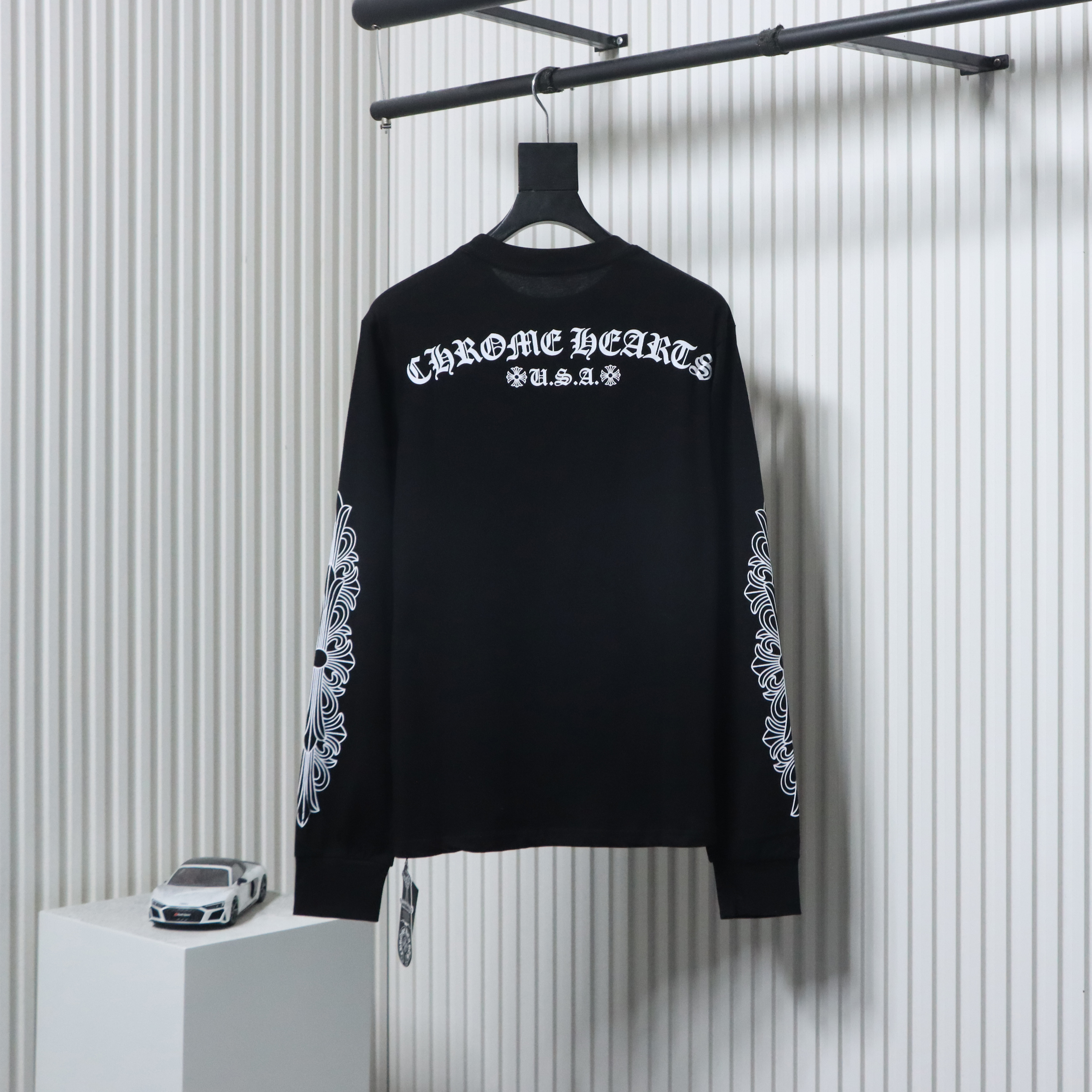 EM Sneakers Chrome Hearts 25FW Back Sanskrit Print Long Sleeve Black