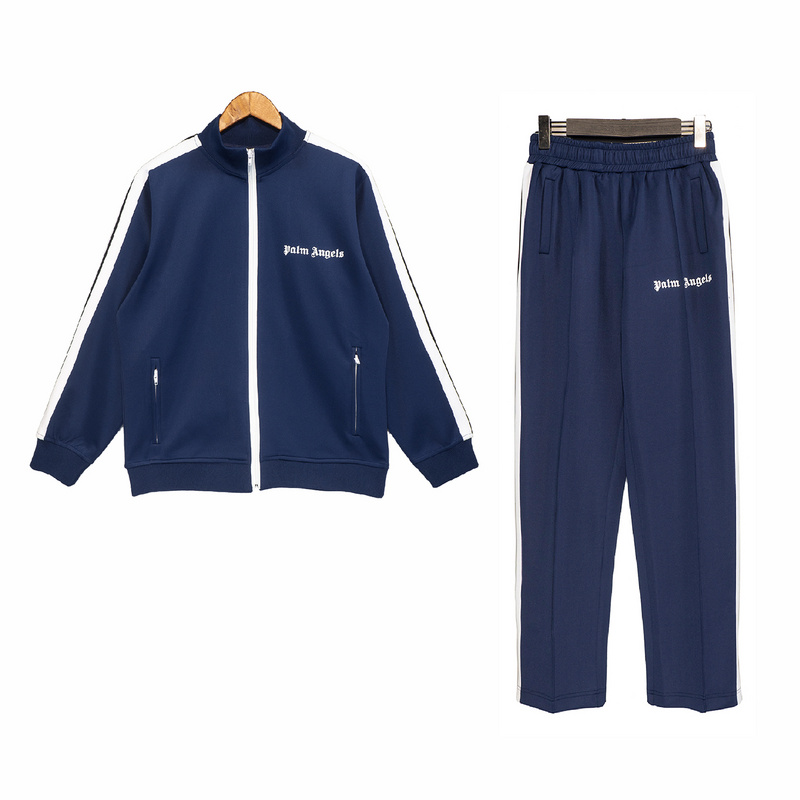 EM Sneakers Palm Angels Classic Track Jacket & Sweatpant Set Navy Blue/White