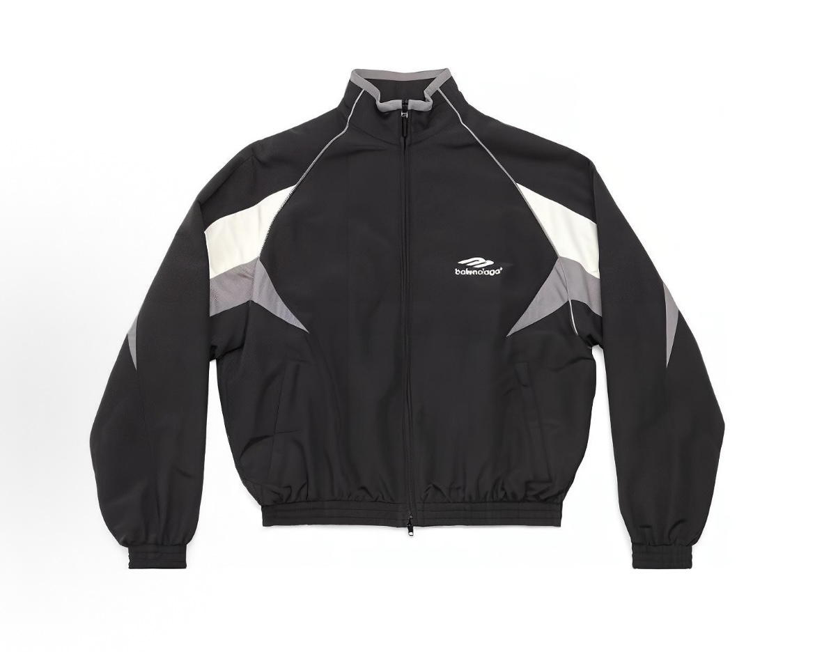 EM Sneakers Balenciaga 23fw Black Grey Color Track Sports Jacket