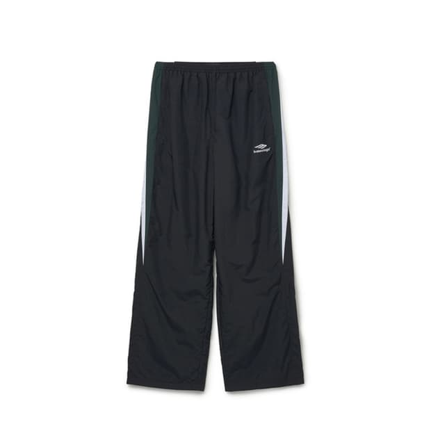 EM Sneakers Balenciaga Logo Print Panelled Track Pants Black Gray