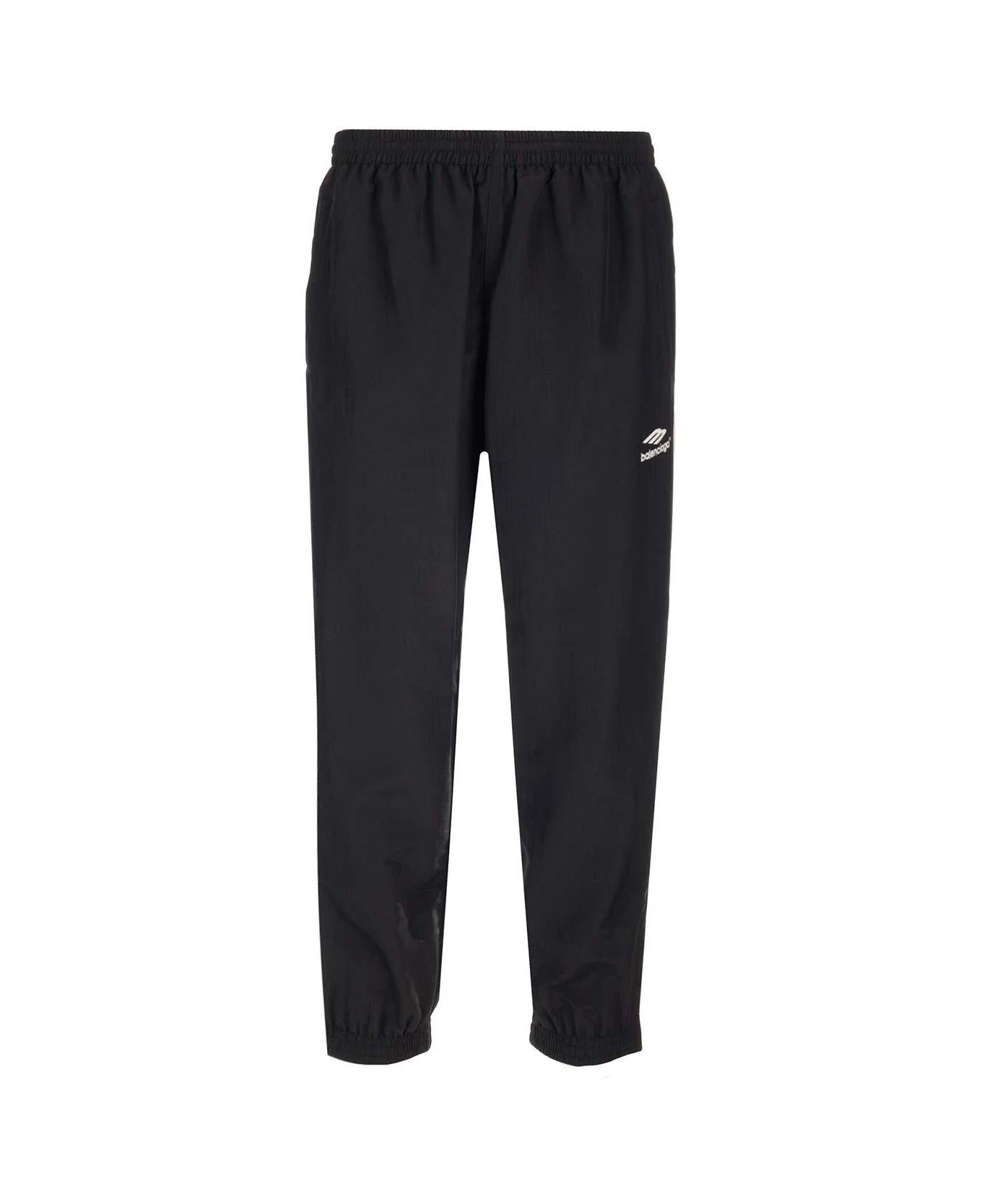 EM Sneakers Balenciaga Logo Print Panelled Track Pants Black Gray