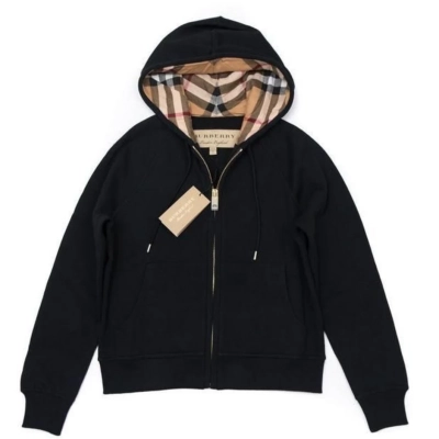 EM Sneakers Burberry Zip-Up Hoodie with Classic Check Print 01