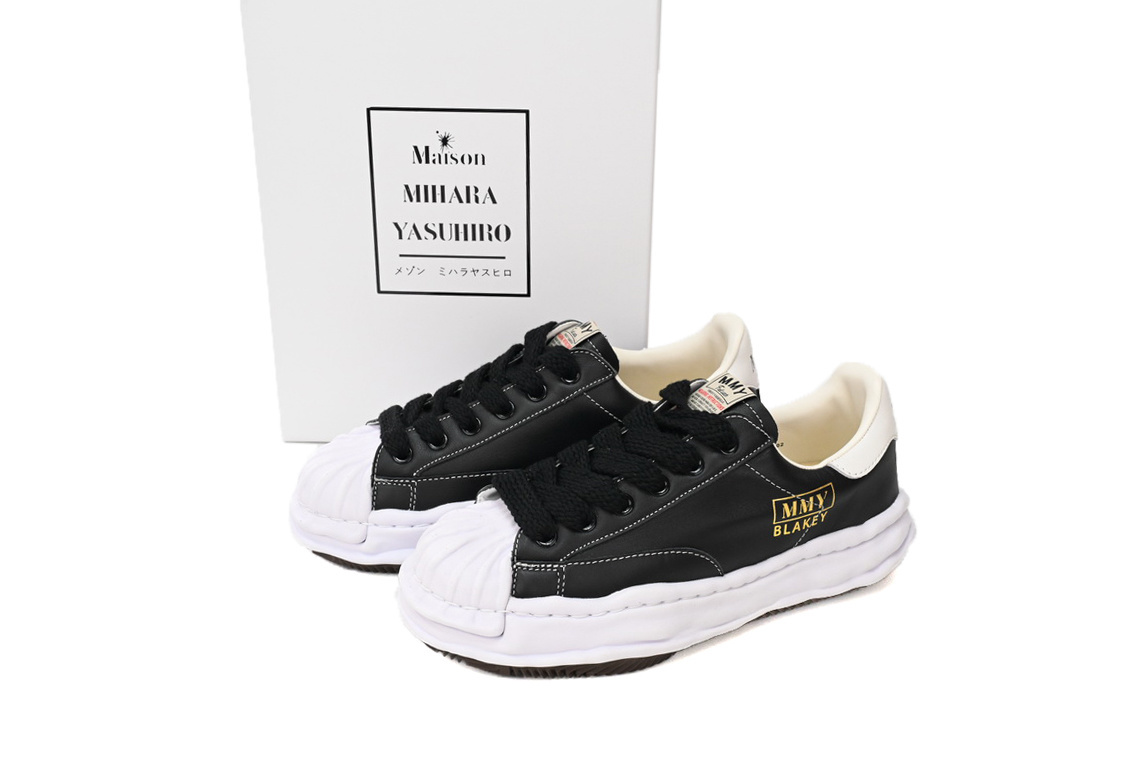 EM Sneakers Mihara Yasuhiro Blakey OG Sole Leather Low Black NO.701