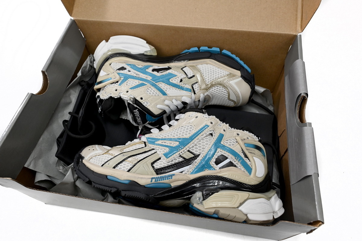 EM Sneakers Balenciaga Runner Beige Grey Blue