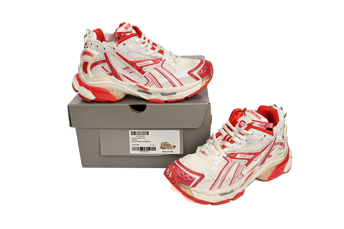 EM Sneakers Balenciaga Runner White Red