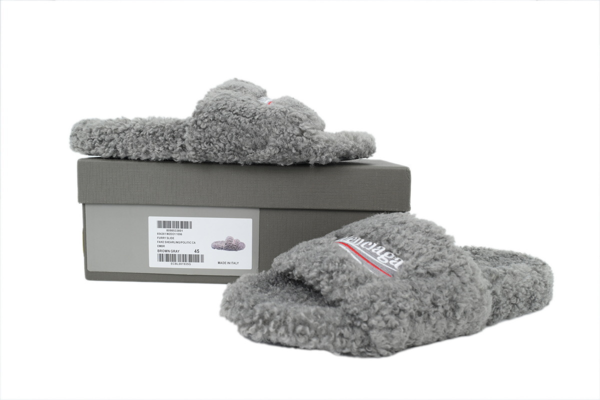 EM Sneakers Balenciaga Furry Slide Grey