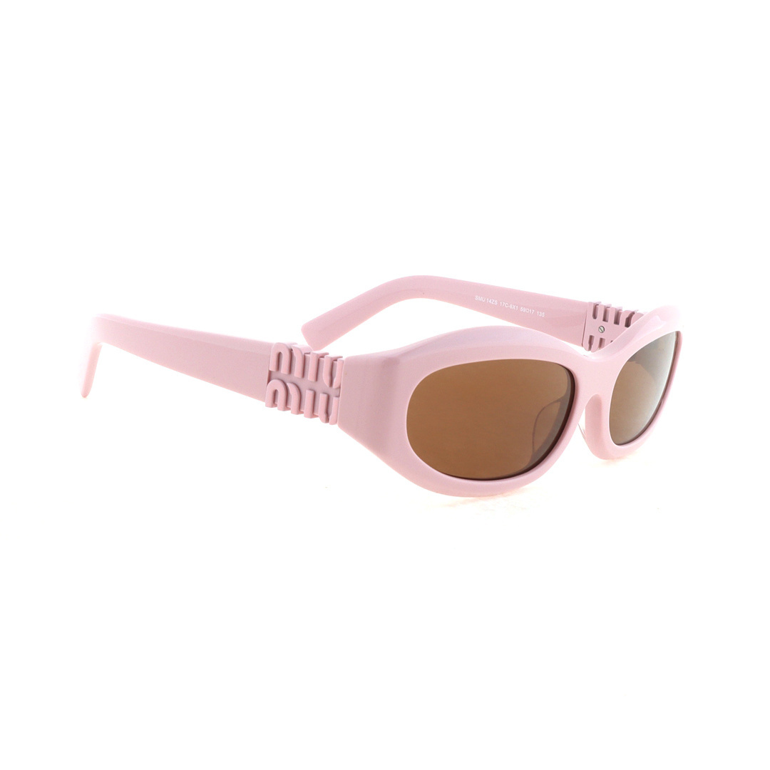 EM Sneakers Miu Miu Curved Frame Sunglasses Pink/Pink Label