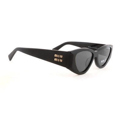 EM Sneakers Miu Miu Eyewear Cat-eye Frame Logo Sunglasses Black 02
