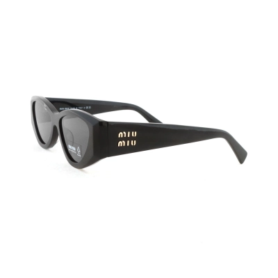 EM Sneakers Miu Miu Eyewear Cat-eye Frame Logo Sunglasses Black 01