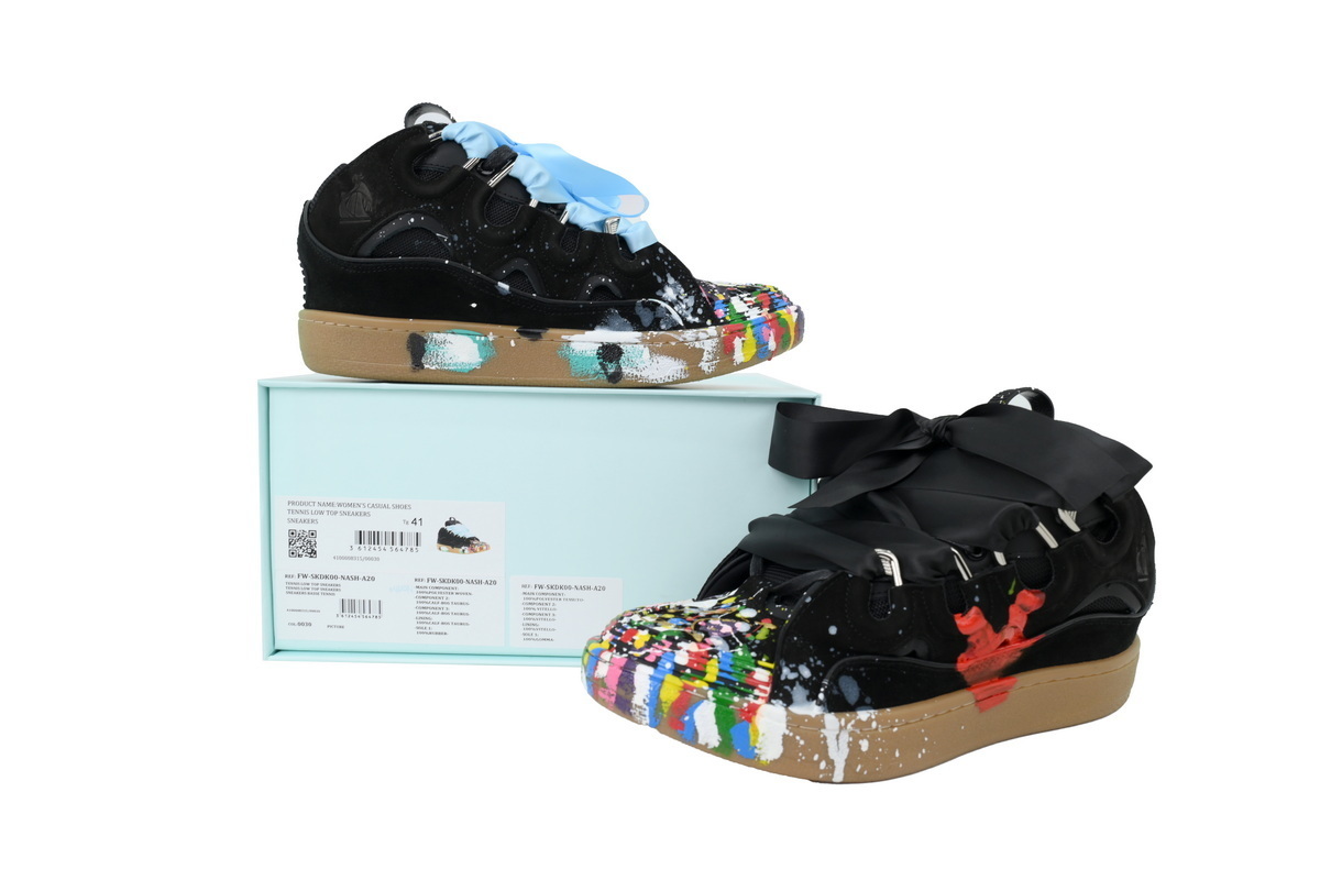 EM Sneakers Lanvin Leather Curb Gallery Dept Black Multi