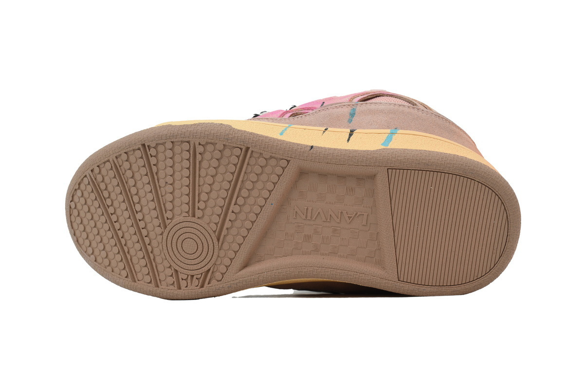 EM Sneakers Lanvin Leather Curb x Gallery Dept Sneakers Paint Drip Pale Pink