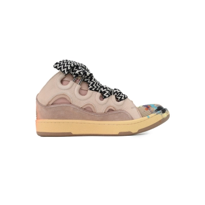 EM Sneakers Lanvin Leather Curb x Gallery Dept Sneakers Paint Drip Pale Pink 02