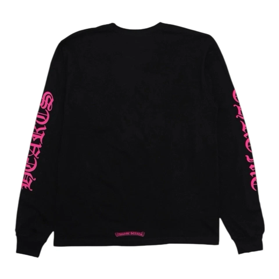 EM Sneakers Chrome Hearts Long Sleeve Pocket Crew Hot Pink/Black