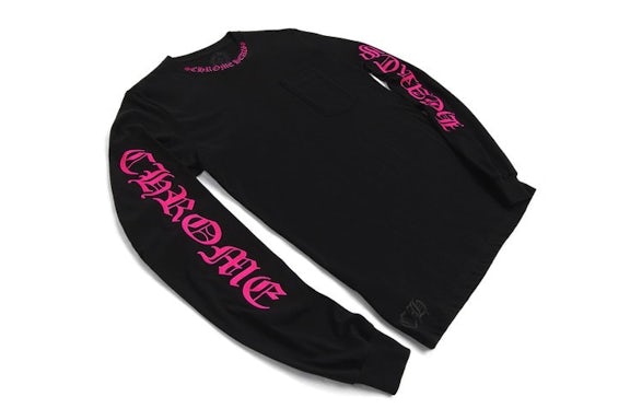 EM Sneakers Chrome Hearts Long Sleeve Pocket Crew Hot Pink/Black