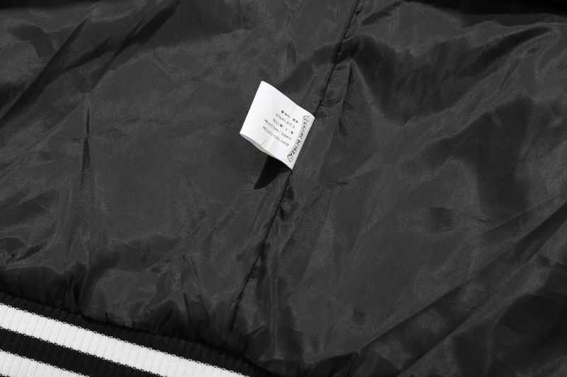 EM Sneakers Chrome Hearts Cross Embroidered Letter Leather Sleeve Patchwork Baseball Jacket (Black and White)