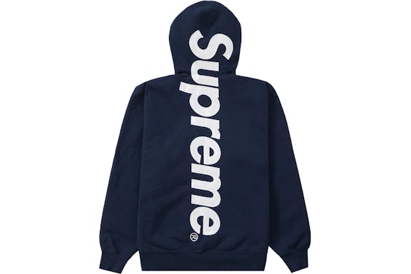 EM Sneakers Supreme Satin Appliqué Hooded Sweatshirt & Pant Set Heather Navy