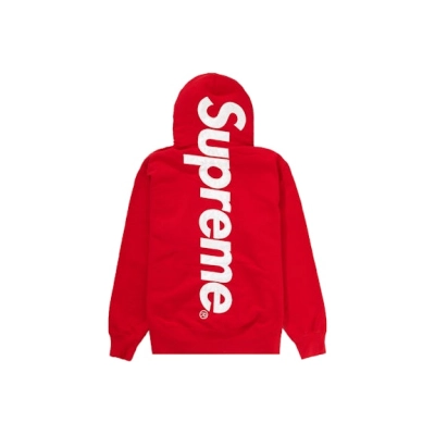 EM Sneakers Supreme Satin Appliqué Hooded Sweatshirt & Pant Set Heather Red 02