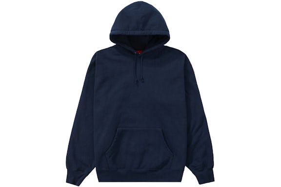 EM Sneakers Supreme Satin Appliqué Hooded Sweatshirt Navy