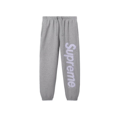EM Sneakers Supreme Satin Appliqué Sweatpant Gray 01