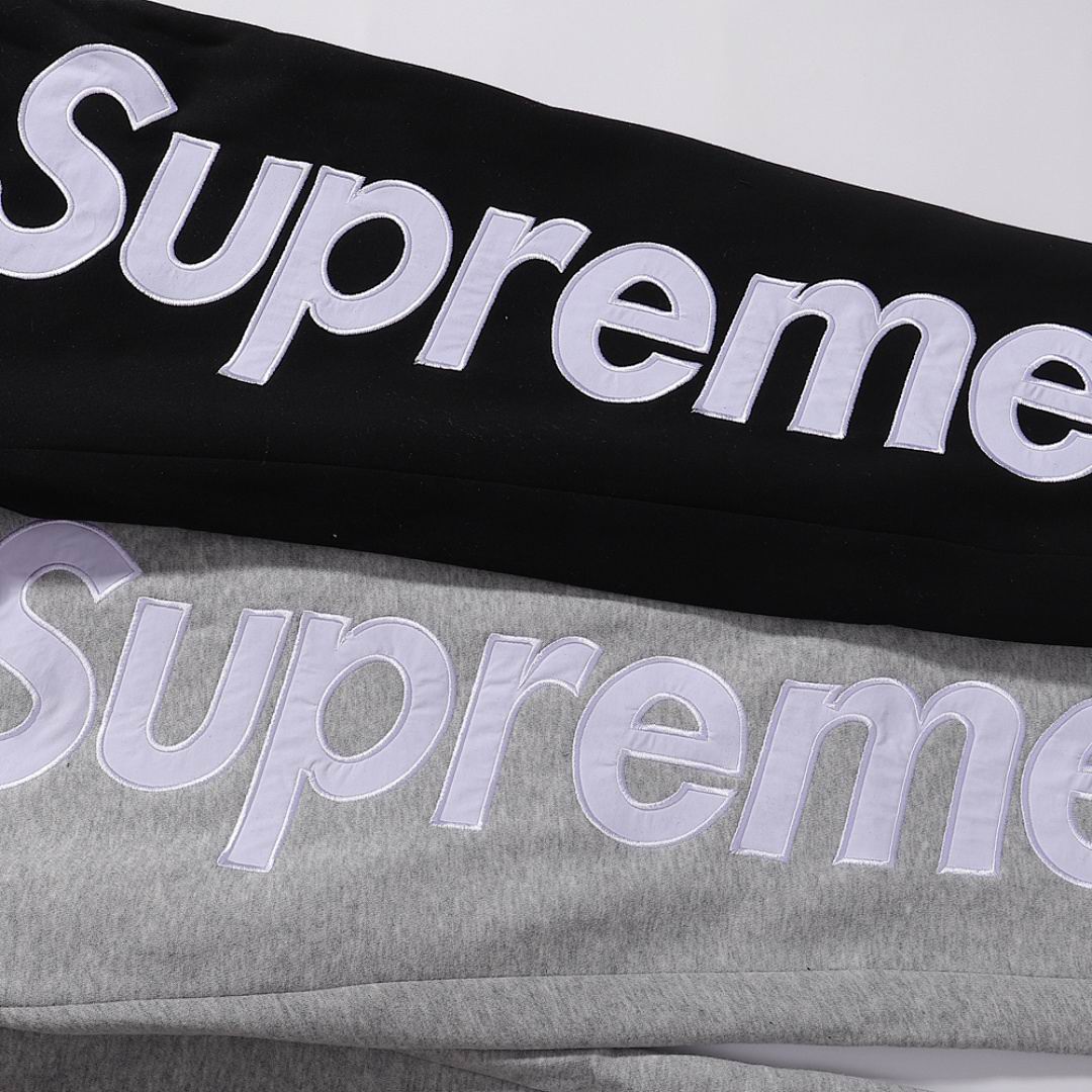 EM Sneakers Supreme Satin Appliqué Sweatpant Gray