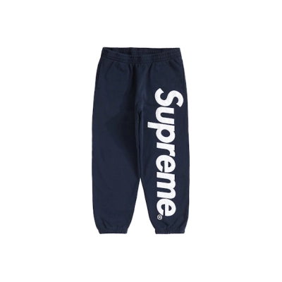 EM Sneakers Supreme Satin Appliqué Sweatpant Navy 01