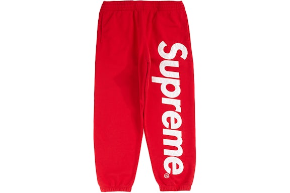 EM Sneakers Supreme Satin Appliqué Sweatpant Red
