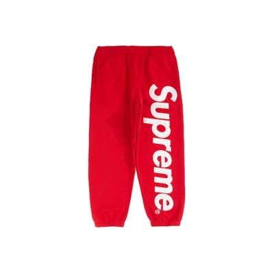 EM Sneakers Supreme Satin Appliqué Sweatpant Red 01