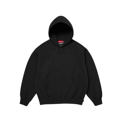 EM Sneakers Supreme Satin Applique Hooded Sweatshirt (FW24) Black 02